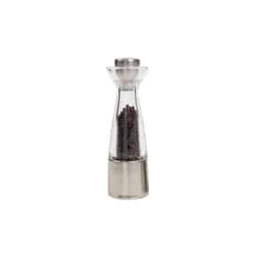 Tmi744 T&g Stockholm Pepper Mill In Clear Acrylic & Stainless Steel 200mm 2