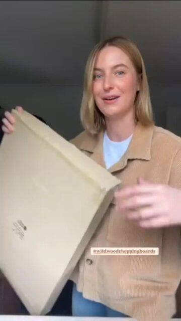 The beautiful Yass XL board being unwrapped by @wholesomefoodiemel