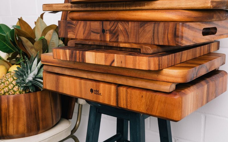 Wild Wood - Cutting Chopping Carving Serving Boards Bowl stack